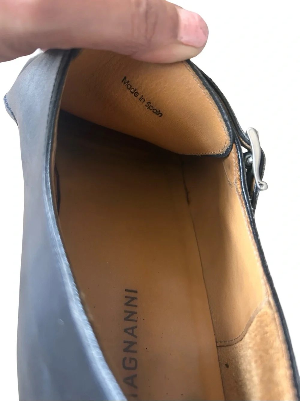 Magnanni Black Double Monk Strap Dress Shoes - Picture 8 of 12